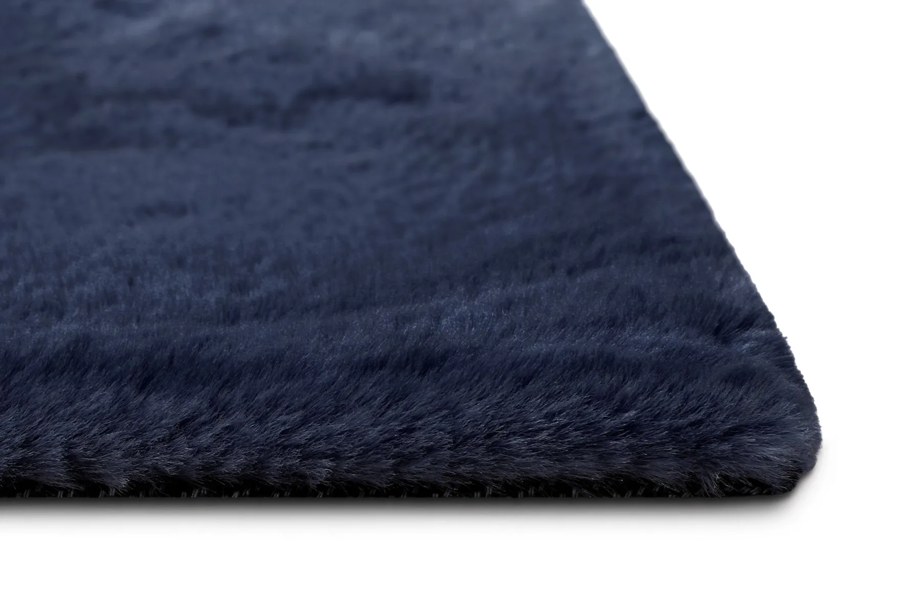 Kunstfell Teppich Dunkelblau flauschig und weich "Anna" WECONhome Basics