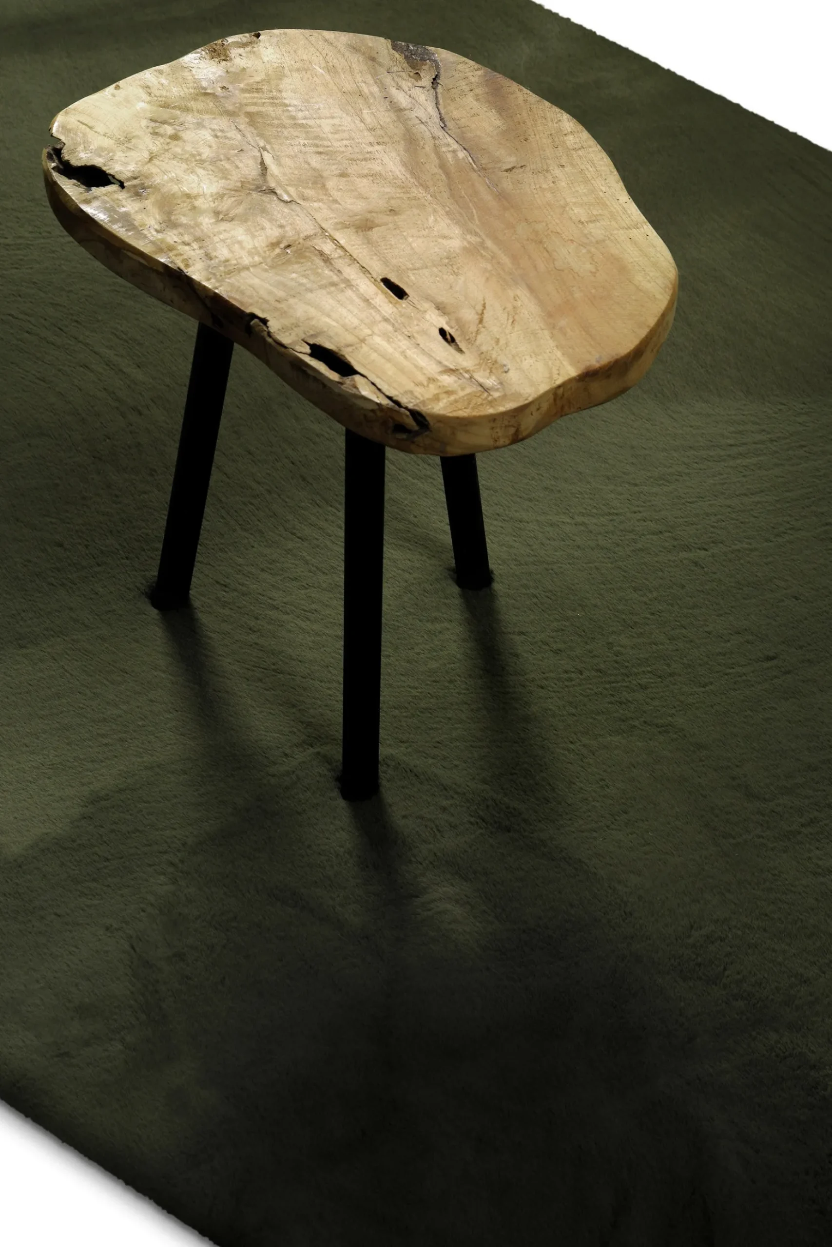 Kunstfell Teppich Olive flauschig und weich "Anna" WECONhome Basics