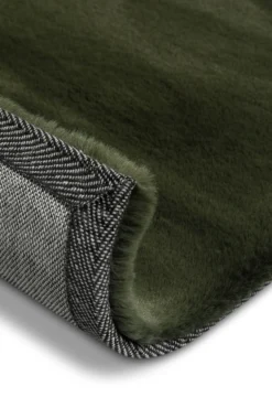 Kunstfell Teppich Olive flauschig und weich