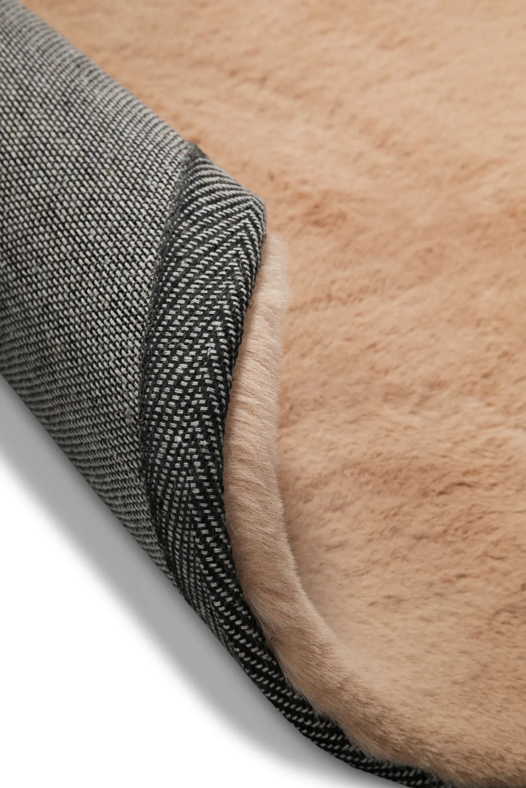 Kunstfell Teppich Rund Apricot flauschig und weich "Anna" WECONhome Basics