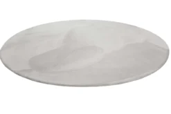 Kunstfell Teppich Rund Beige Grau flauschig und weich