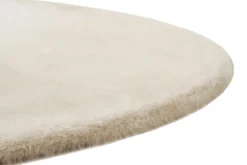 Kunstfell Teppich Rund Creme Beige kuschelig & flauschig "Vita" Homie Living