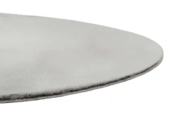 Kunstfell Teppich Rund, Hellgrau soft & weich 