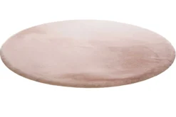Kunstfell Teppich Rund Rosa kuschelig & flauschig 