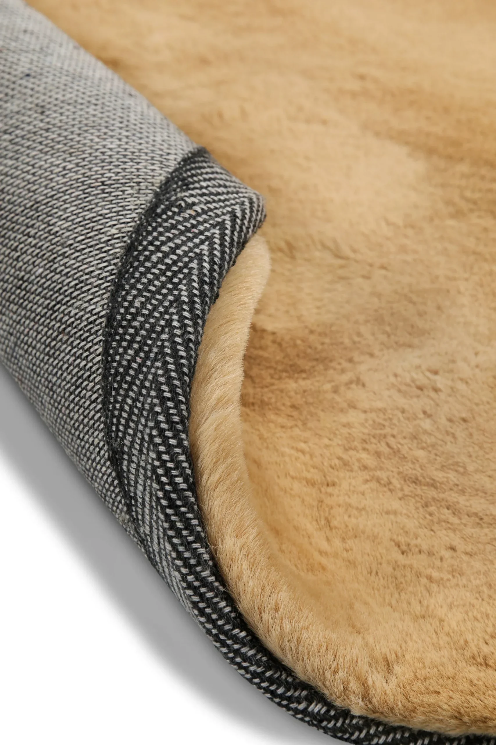 Kunstfell Teppich Rund Sand flauschig und weich "Anna" WECONhome Basics