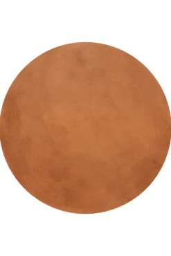Kunstfell Teppich Rund Terracotta flauschig und weich
