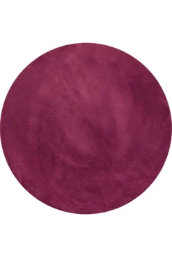 Kunstfell Teppich Rund Violett flauschig und weich "Anna" WECONhome Basics