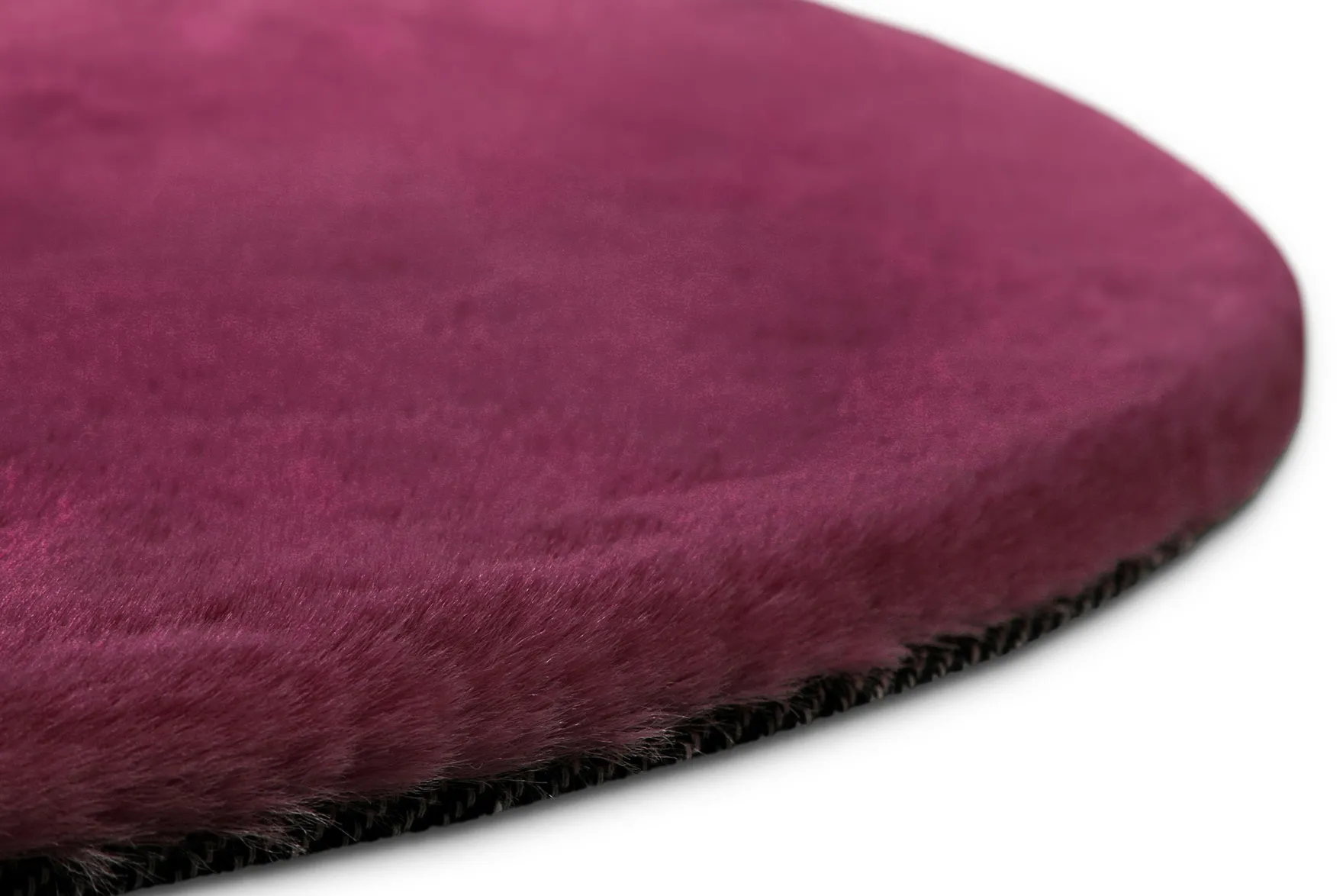 Kunstfell Teppich Rund Violett flauschig und weich "Anna" WECONhome Basics