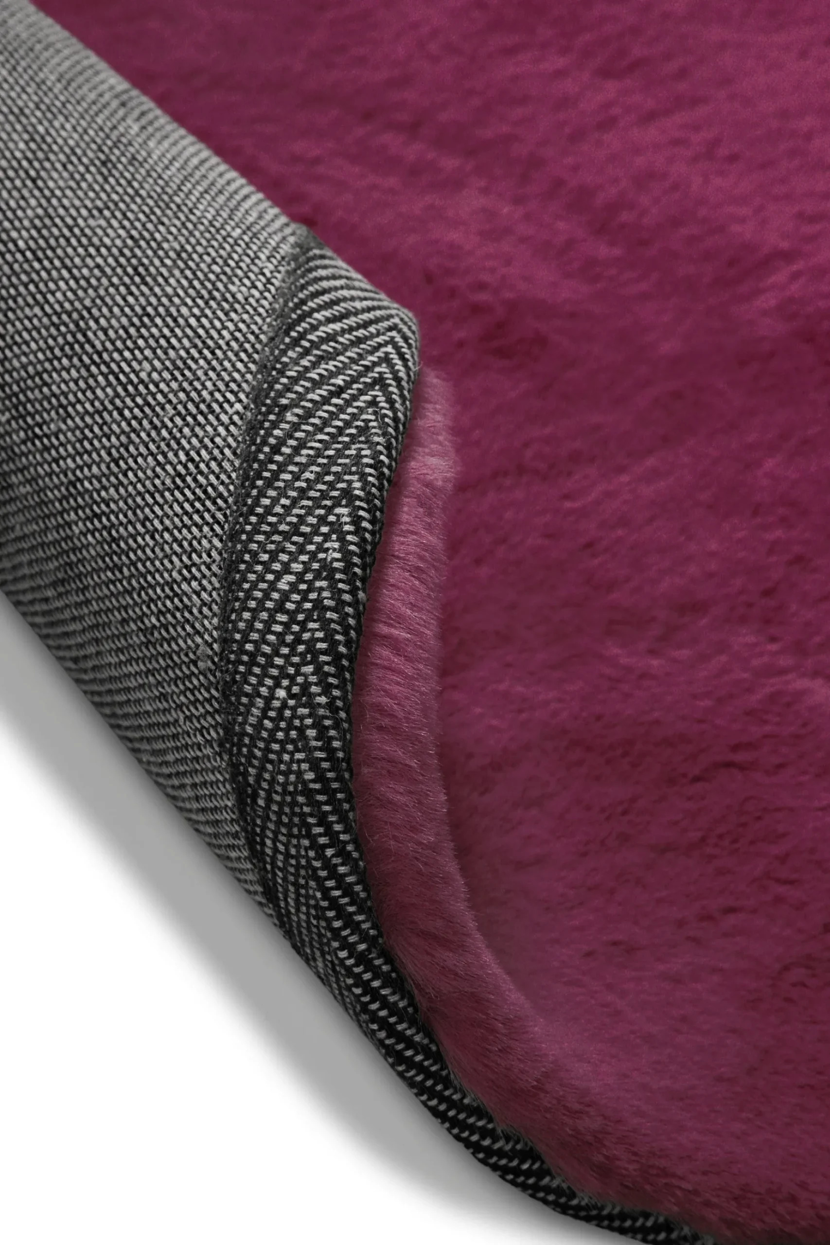 Kunstfell Teppich Rund Violett flauschig und weich "Anna" WECONhome Basics