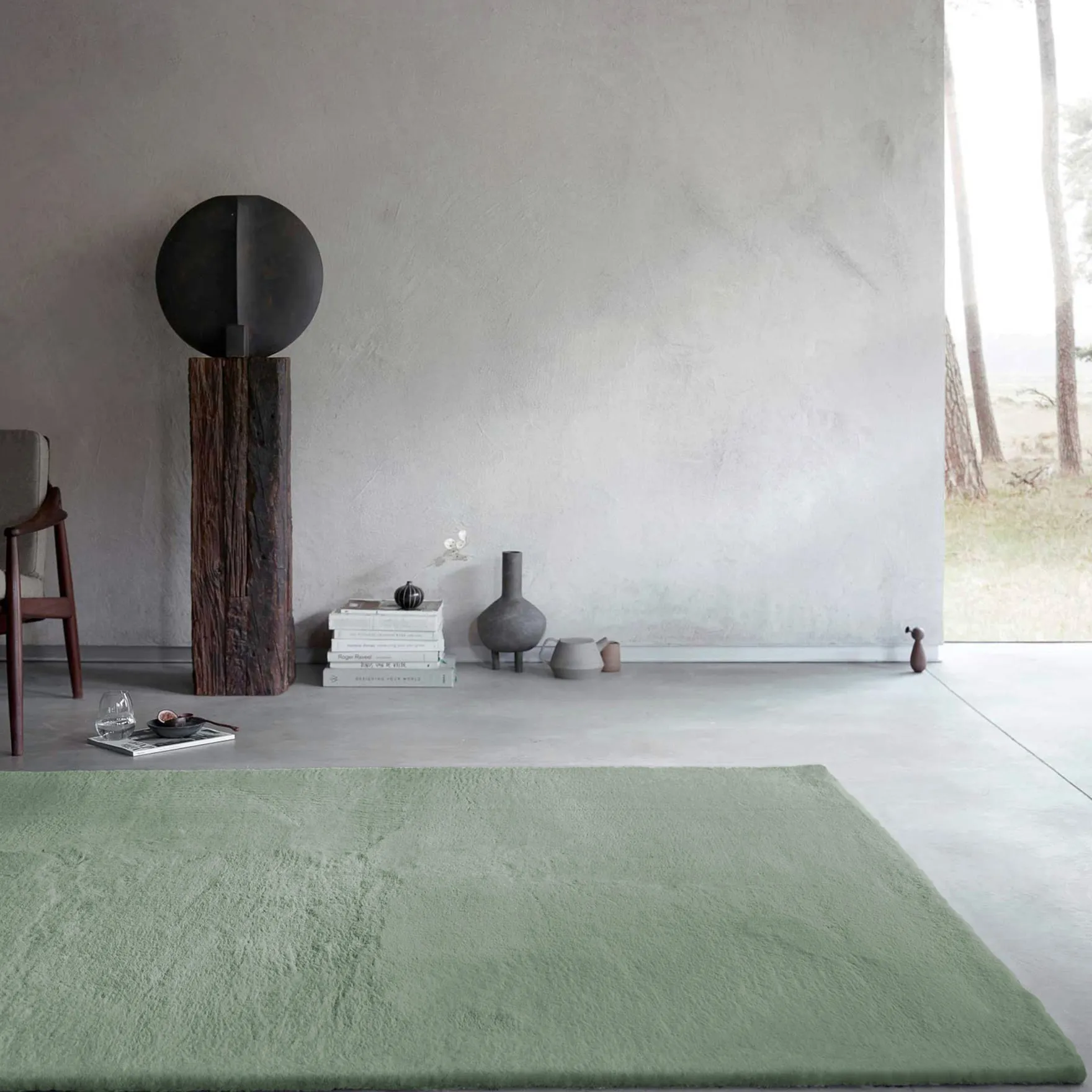 Kunstfell Teppich Türkis flauschig und weich "Anna" WECONhome Basics