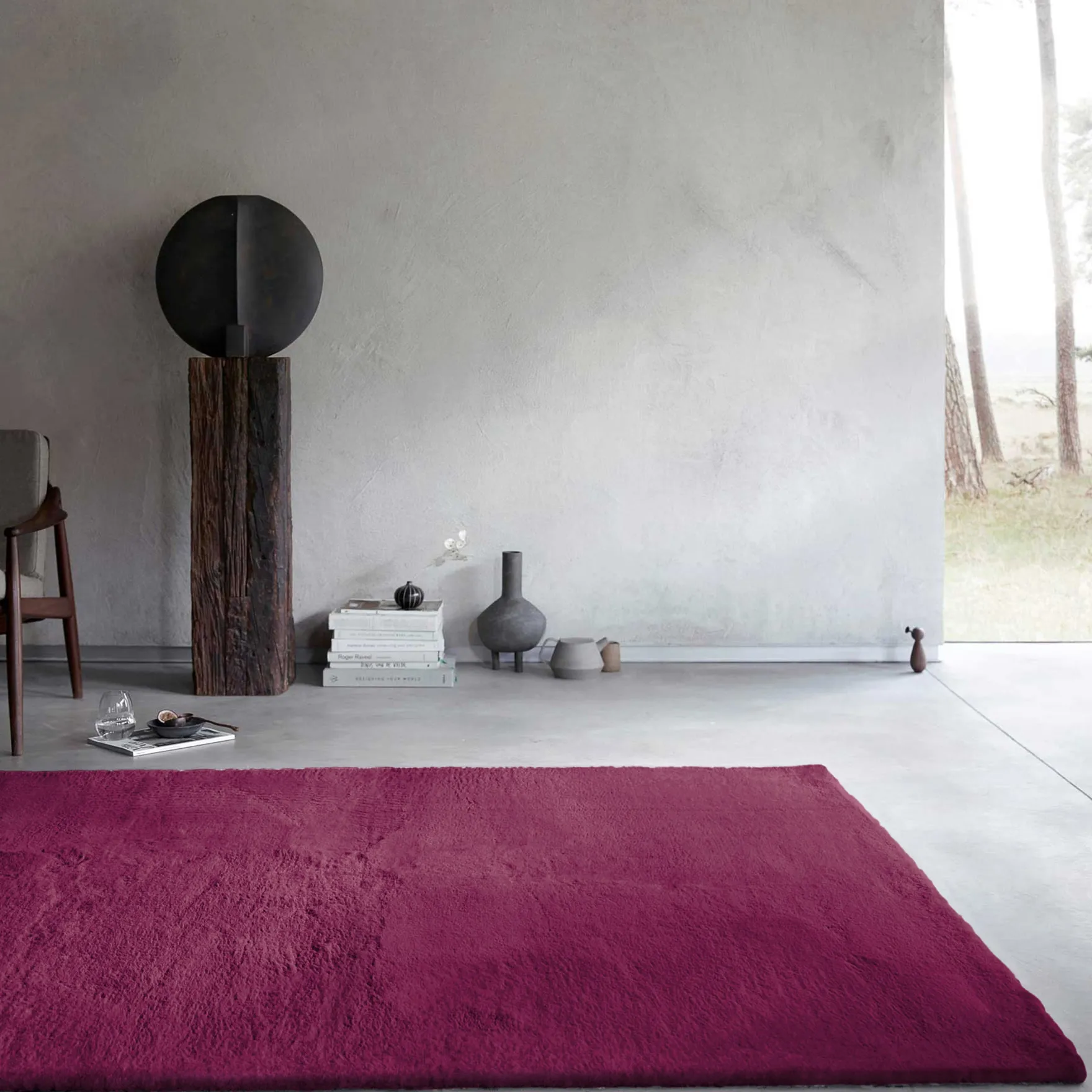 Kunstfell Teppich Violett flauschig und weich "Anna" WECONhome Basics