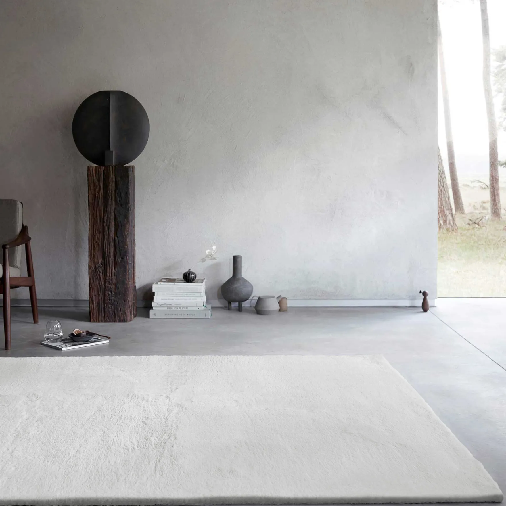 Kunstfell Teppich Weiß flauschig und weich "Anna" WECONhome Basics