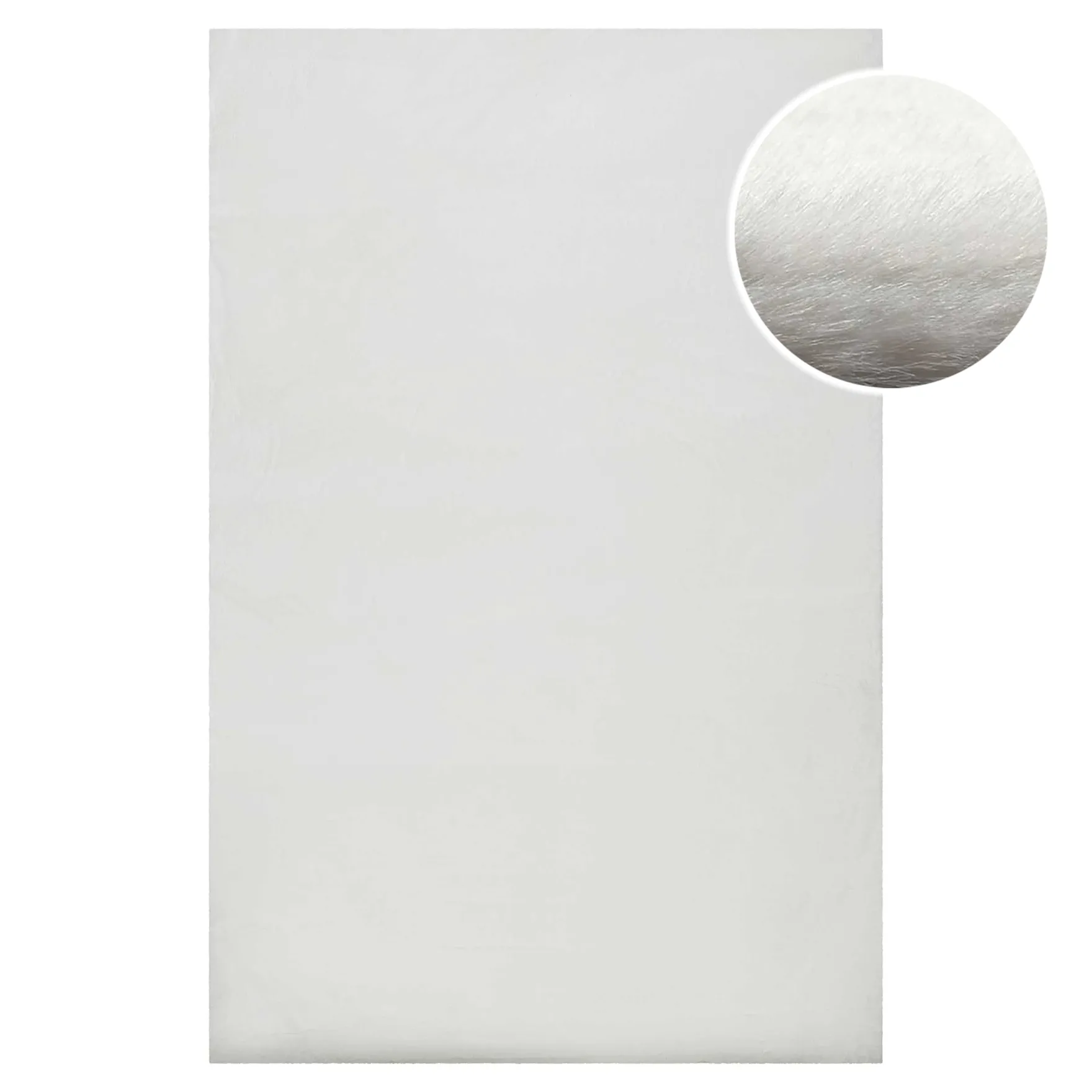 Kunstfell Teppich Weiß flauschig und weich "Anna" WECONhome Basics