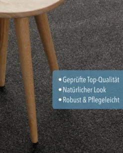 Kurzflorteppich Anthrazit Grau 