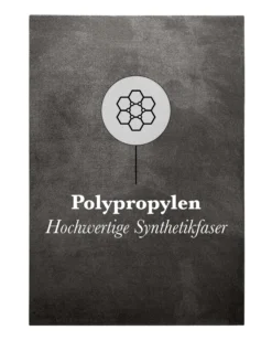 Kurzflorteppich Anthrazit grau 