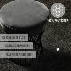 Kurzflorteppich Anthrazit 