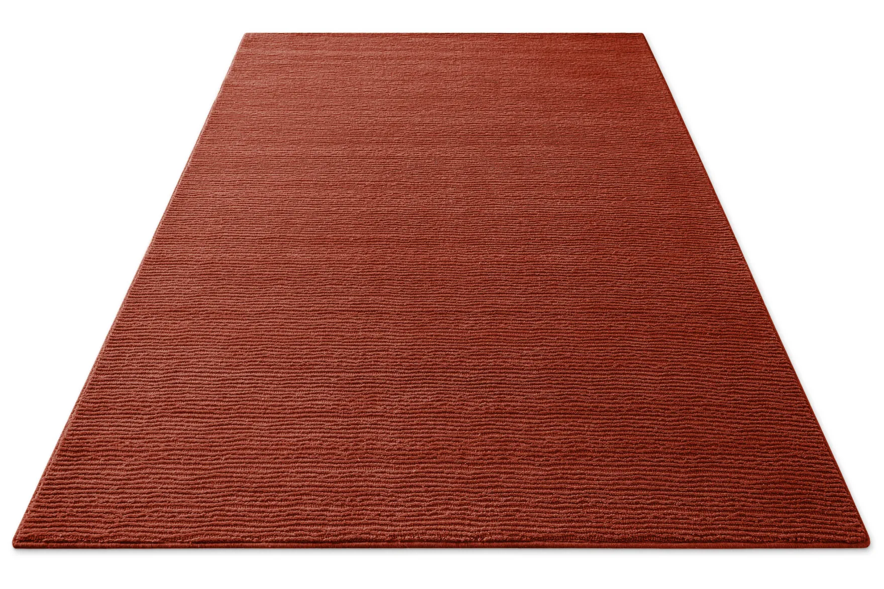Kurzflor Teppich aus Schurwolle Kamin Rot "Castello ONE" WECONhome