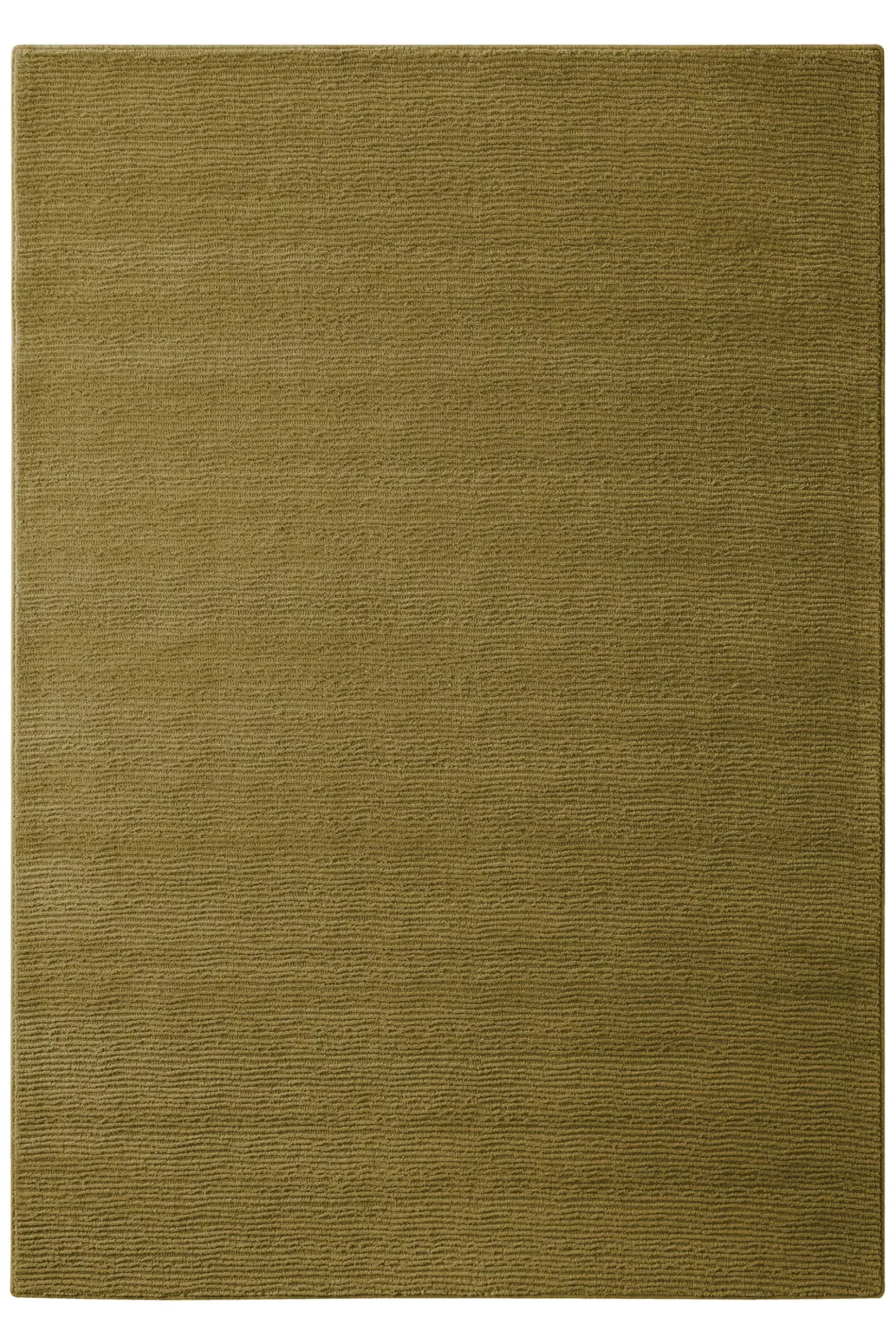 Kurzflor Teppich aus Schurwolle Blass Grün "Castello ONE" WECONhome