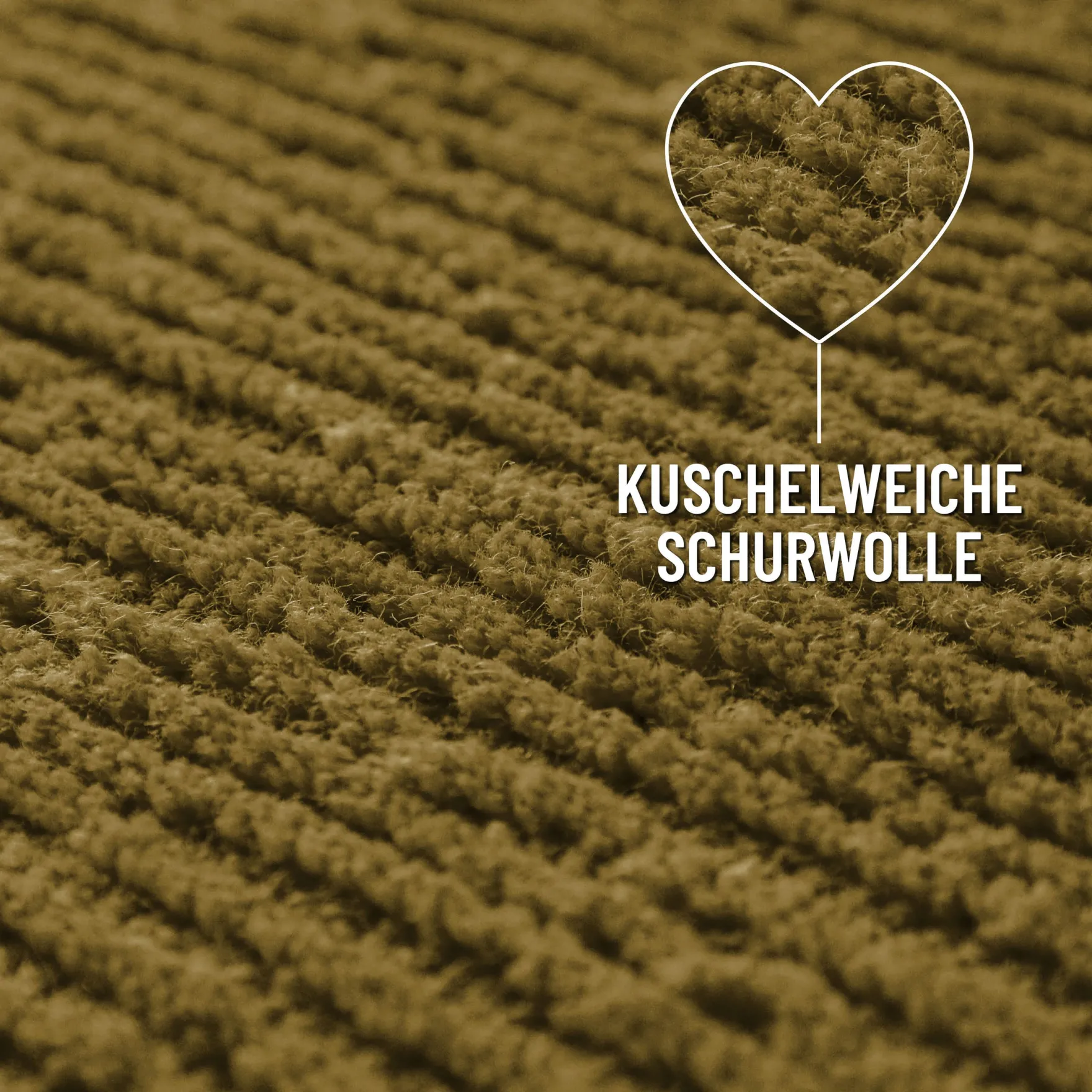 Kurzflor Teppich aus Schurwolle Blass Grün "Castello ONE" WECONhome