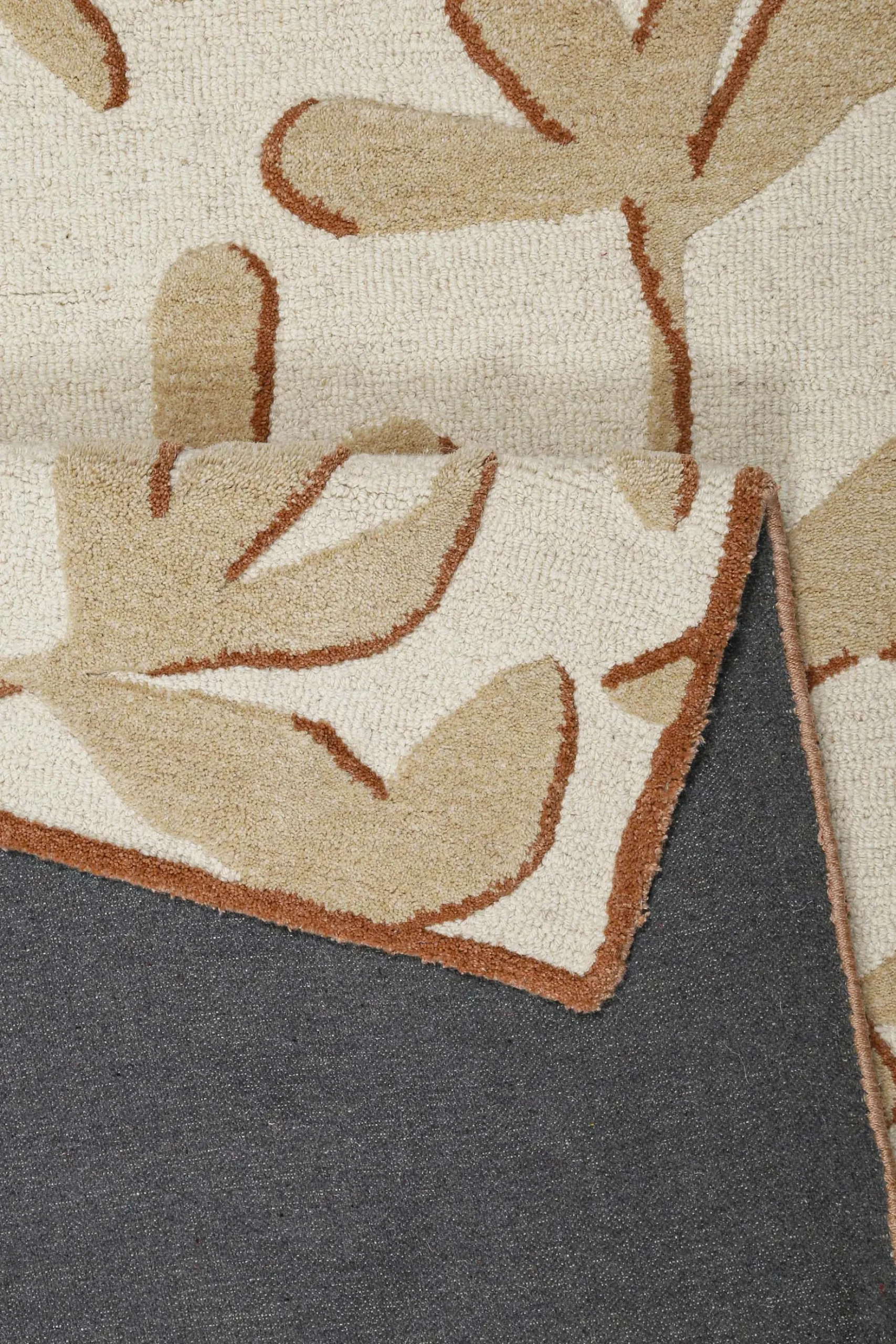 Kurzflor Teppich aus Schurwolle Beige Multi "Summers Peak" WECONhome