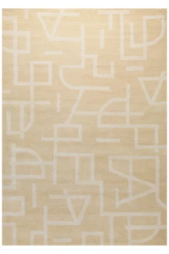 Kurzflor Teppich aus Schurwolle Sand Beige "Beatrice" WECONhome