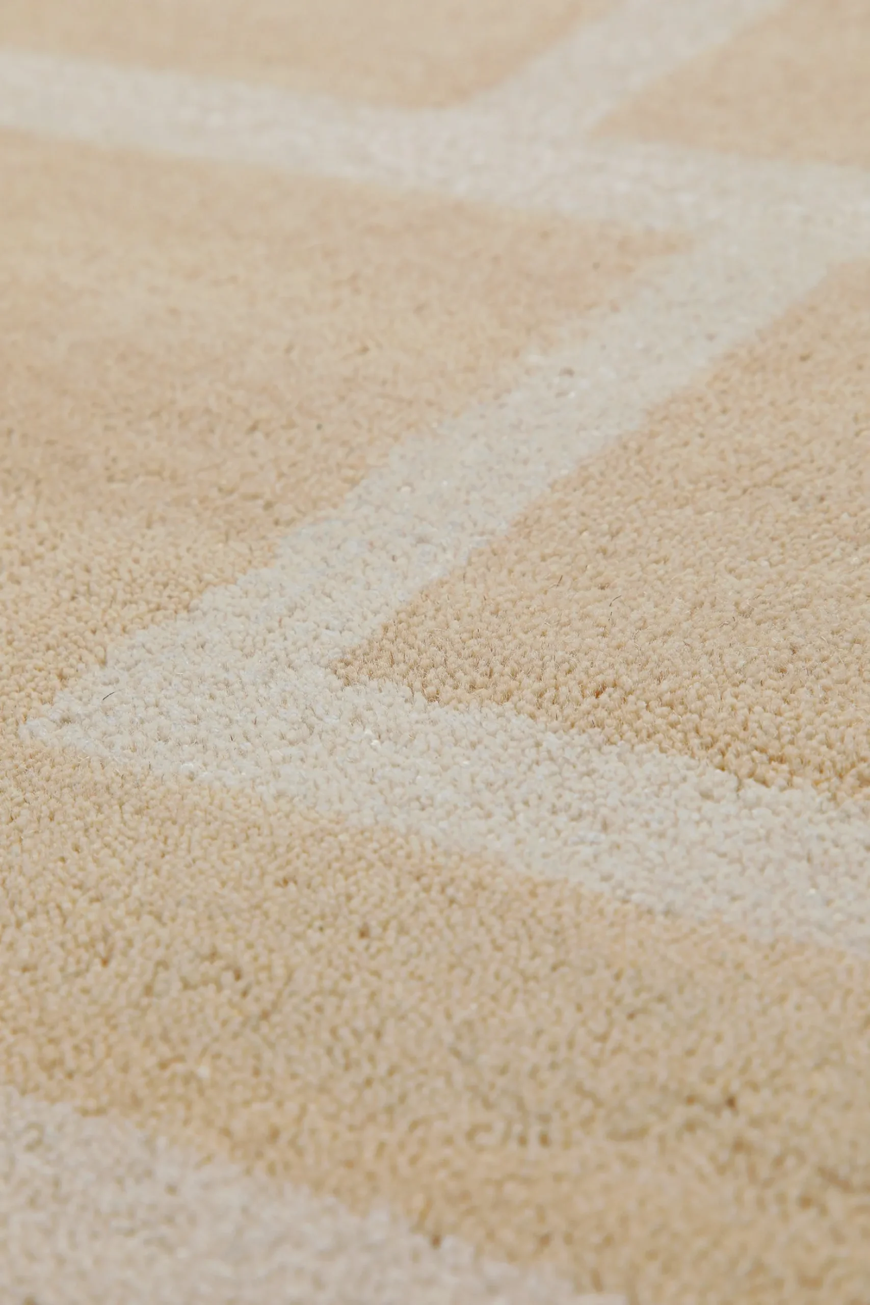 Kurzflor Teppich aus Schurwolle Sand Beige "Beatrice" WECONhome
