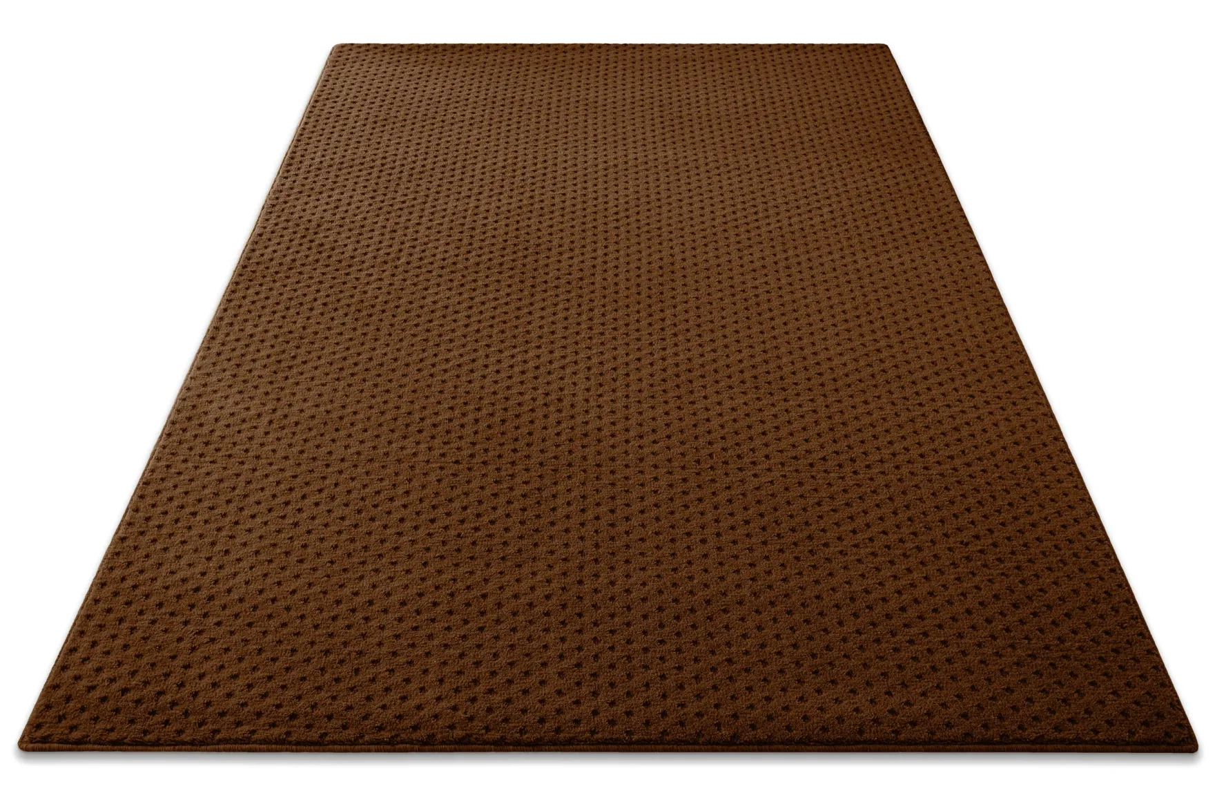 Kurzflor Teppich aus Schurwolle Braun "Castello THREE" WECONhome