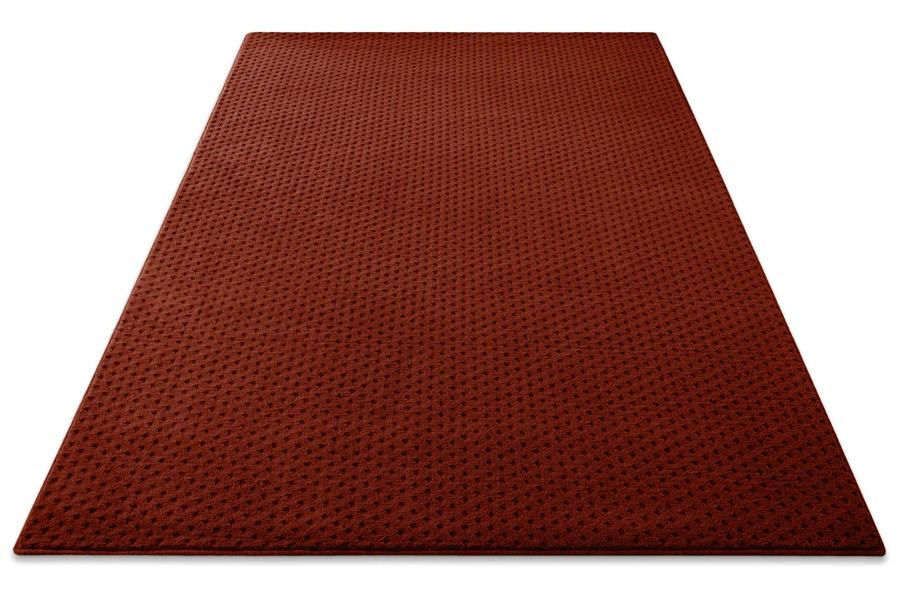 Kurzflor Teppich aus Schurwolle Purpur Rot "Castello THREE" WECONhome