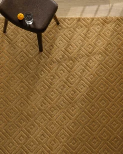 Kurzflor Teppich aus Schurwolle Karamell "Castello TWO" WECONhome