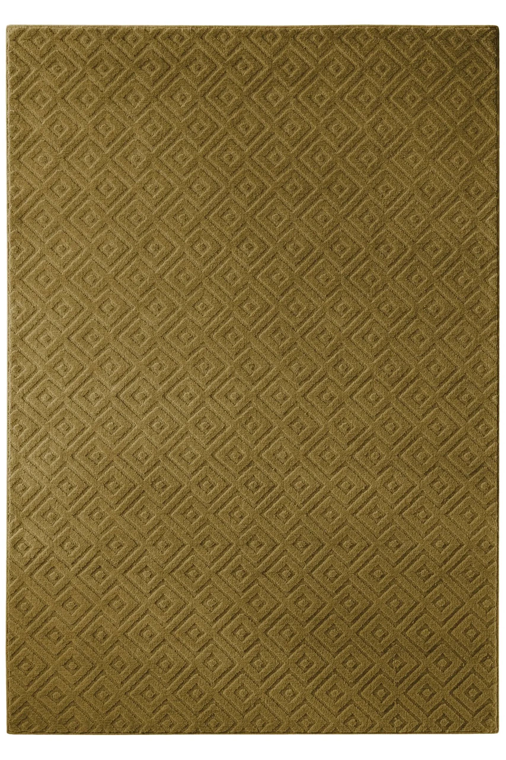 Kurzflor Teppich aus Schurwolle Blass Grün "Castello TWO" WECONhome