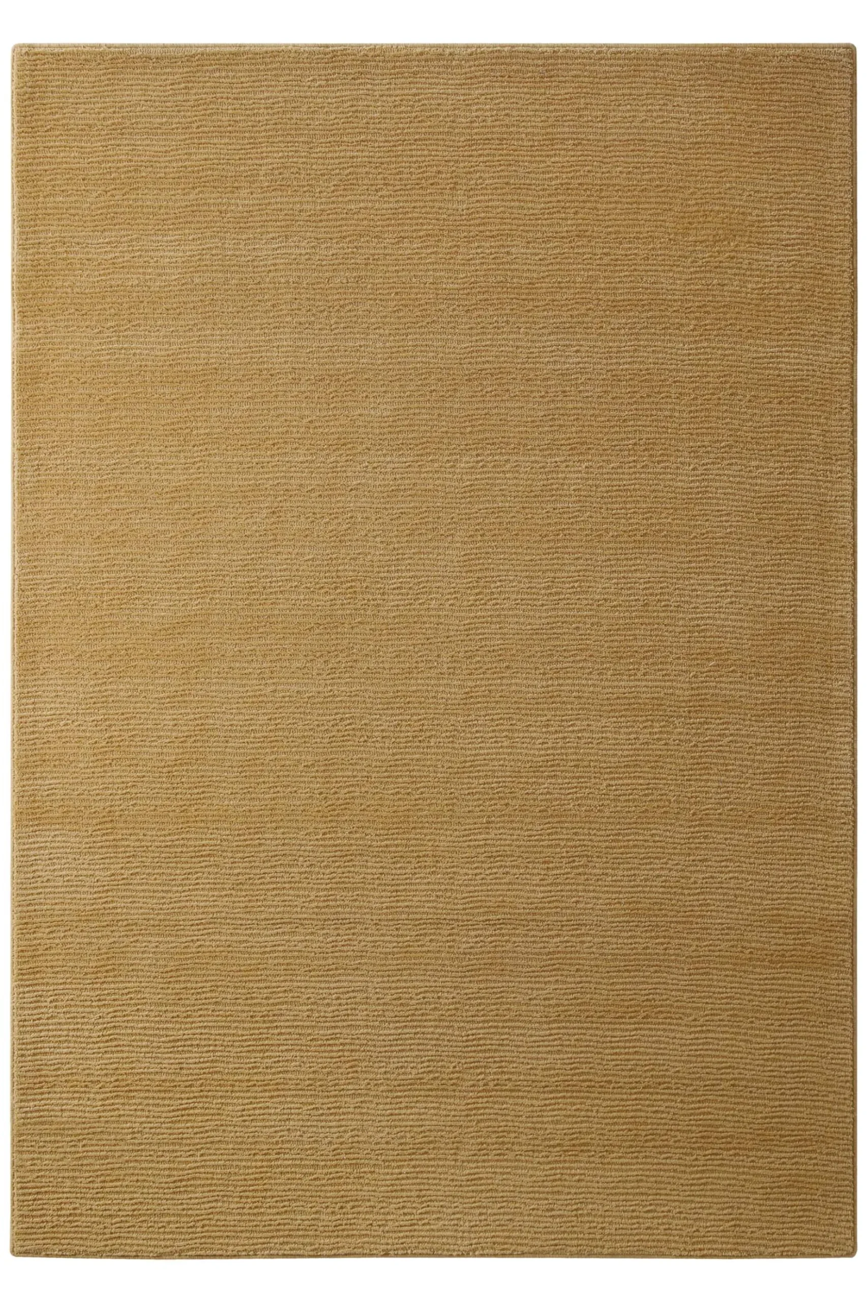 Kurzflor Teppich aus Schurwolle Karamell "Castello ONE" WECONhome