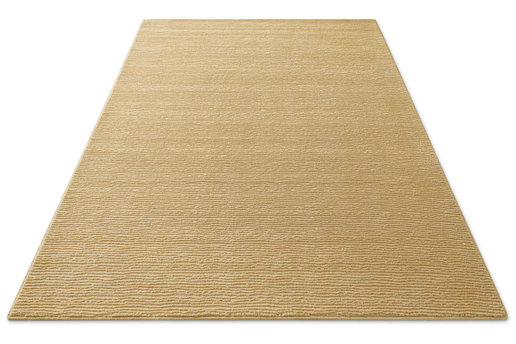 Kurzflor Teppich aus Schurwolle Sand Beige "Castello ONE" WECONhome