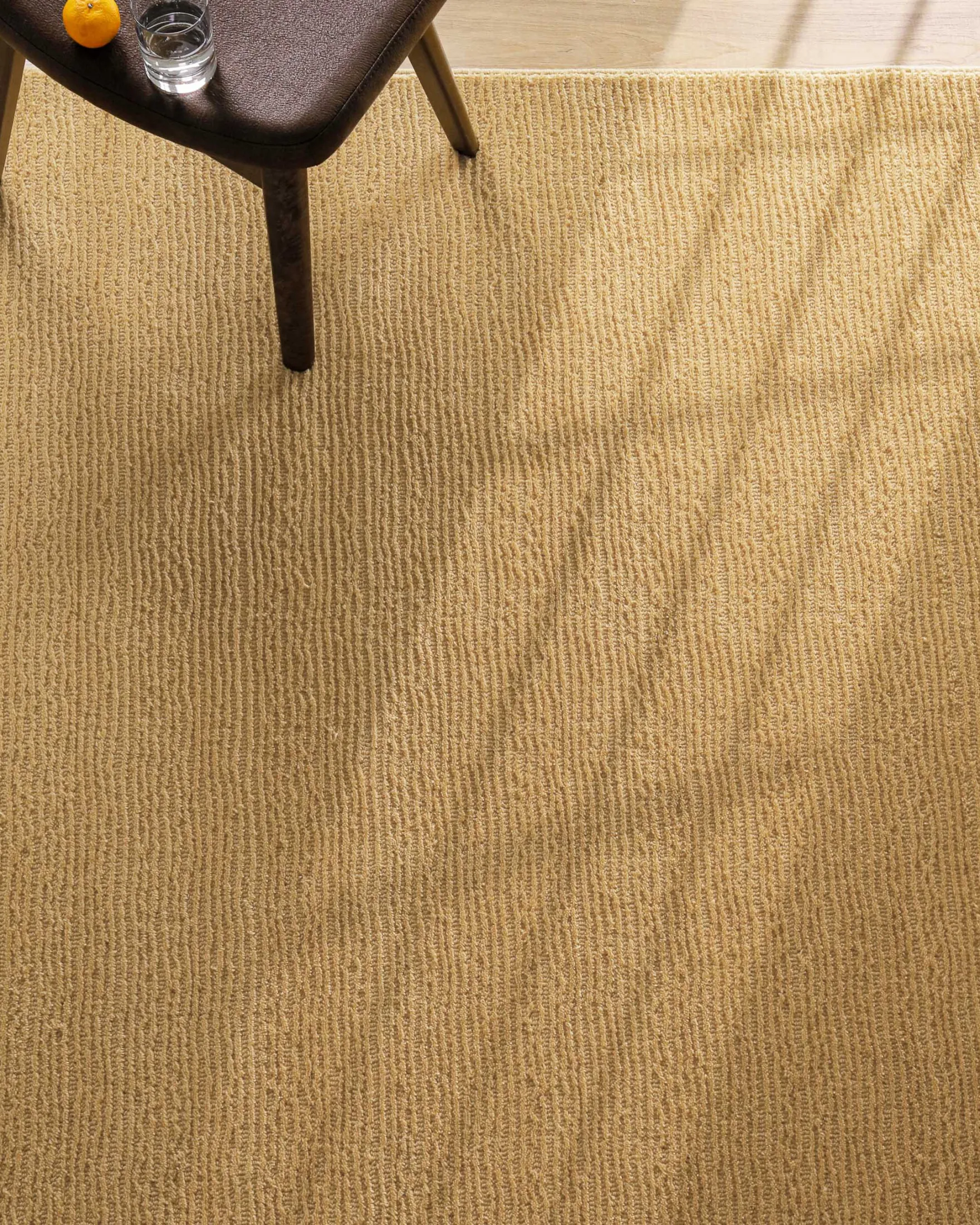 Kurzflor Teppich aus Schurwolle Sand Beige "Castello ONE" WECONhome