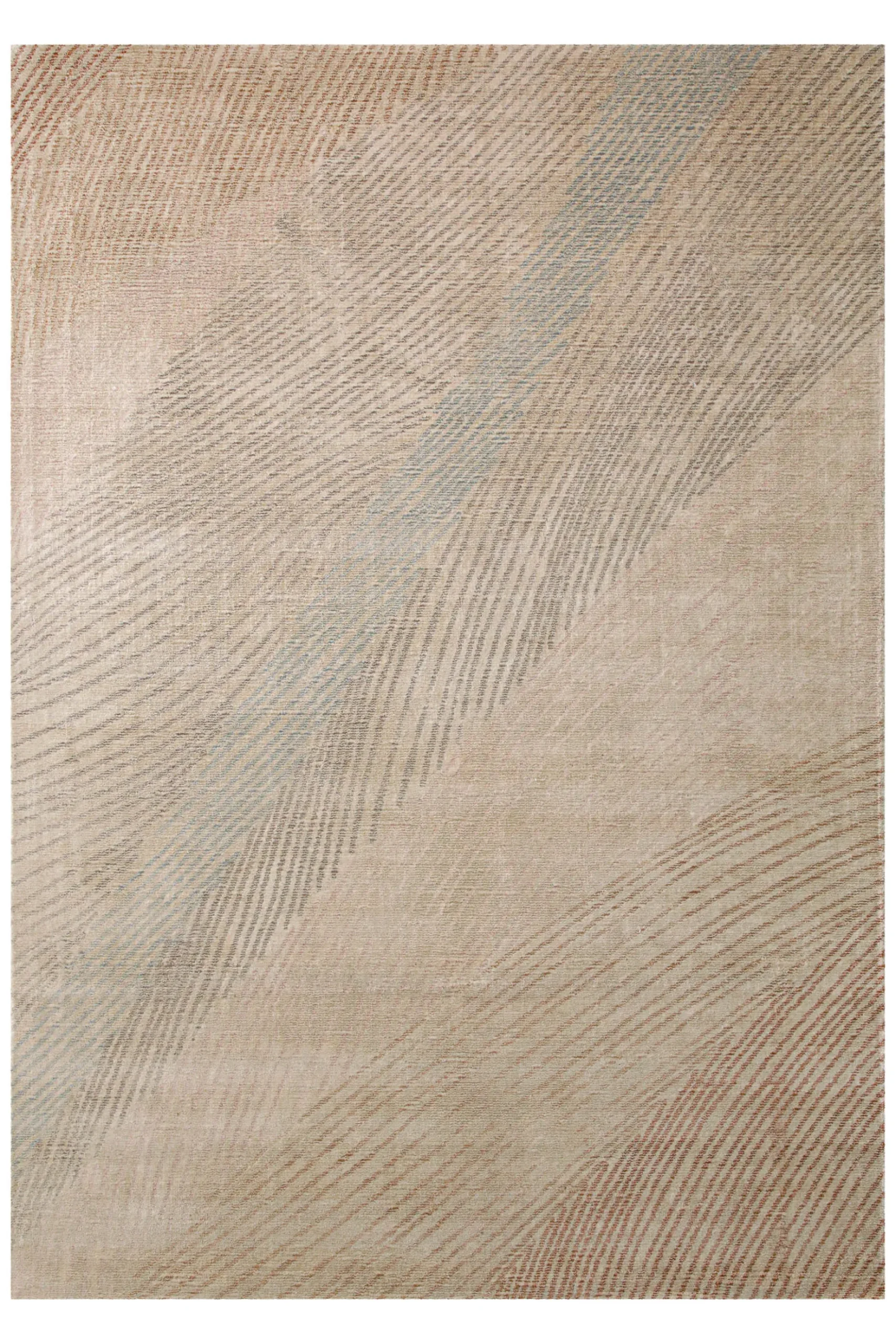 Kurzflorteppich Beige aus Viskose & Schurwolle "Skai" WECONhome