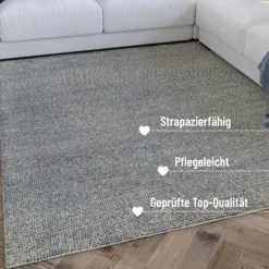 Kurzflor Teppich Blau