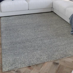 Kurzflor Teppich Blau