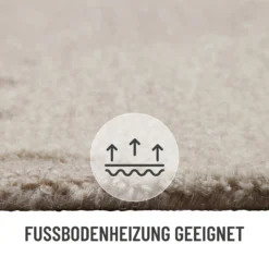 Kurzflorteppich Braun Multi aus Schurwolle