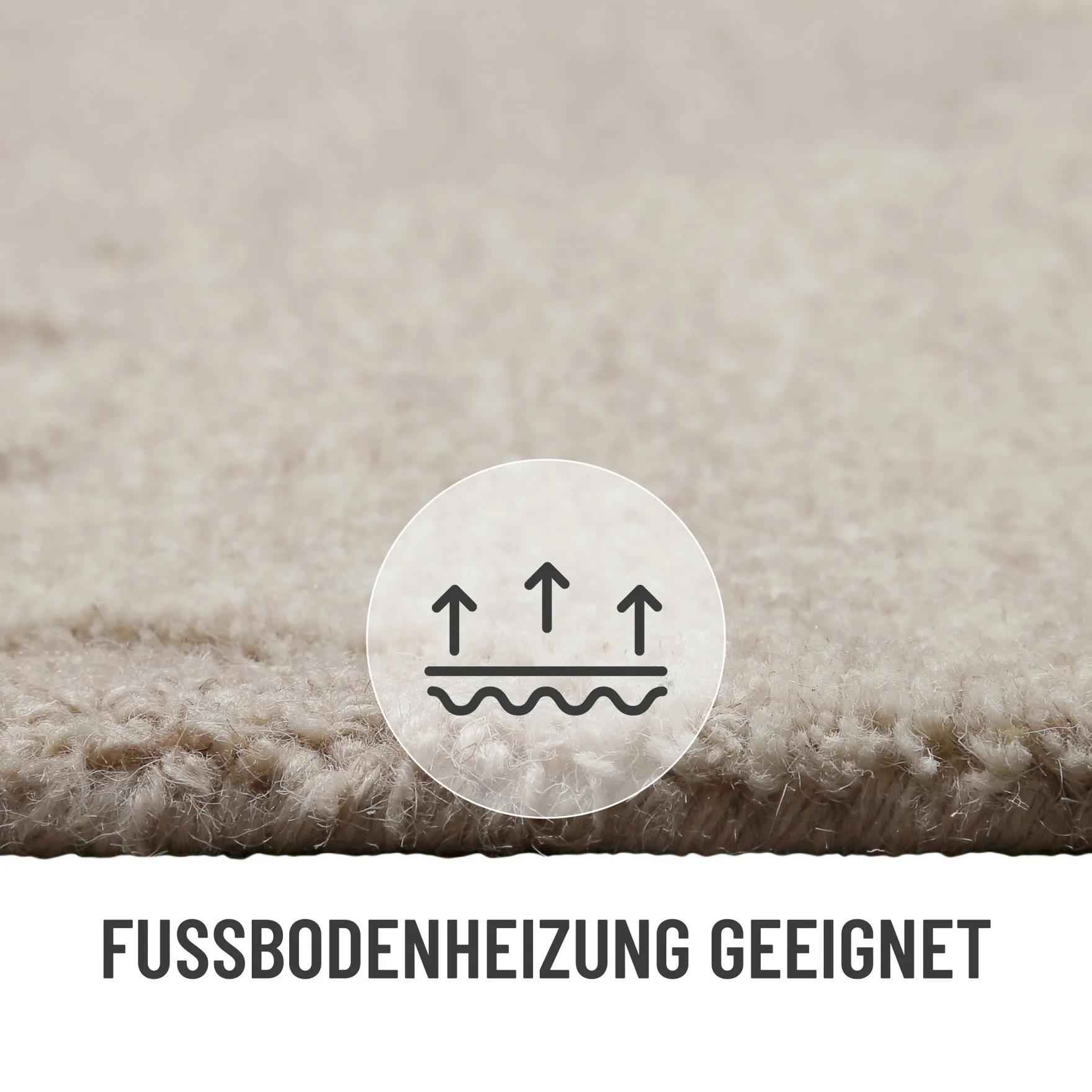 Kurzflorteppich Braun Multi aus Schurwolle "Carlo" WECONhome