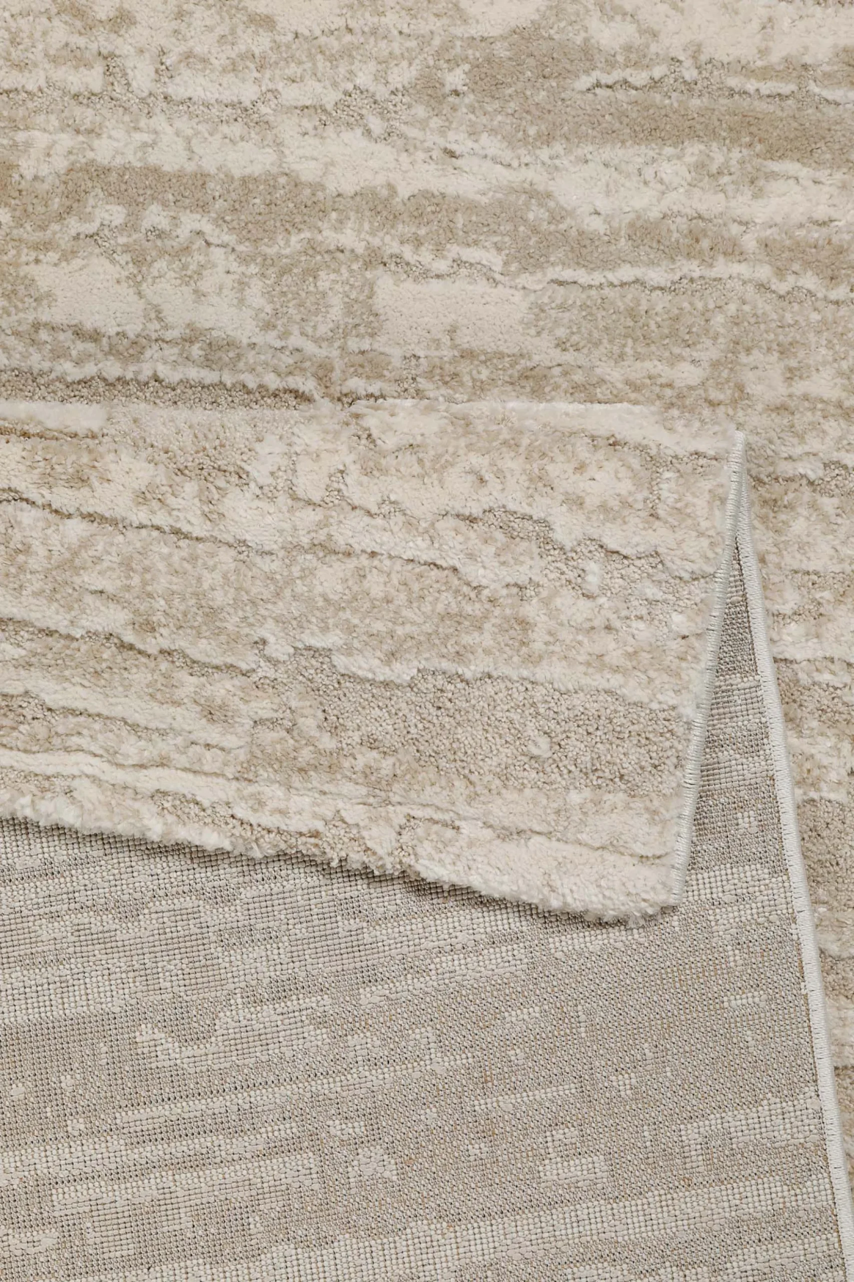 Kurzflor Teppich Creme Beige "Peer" WECONhome