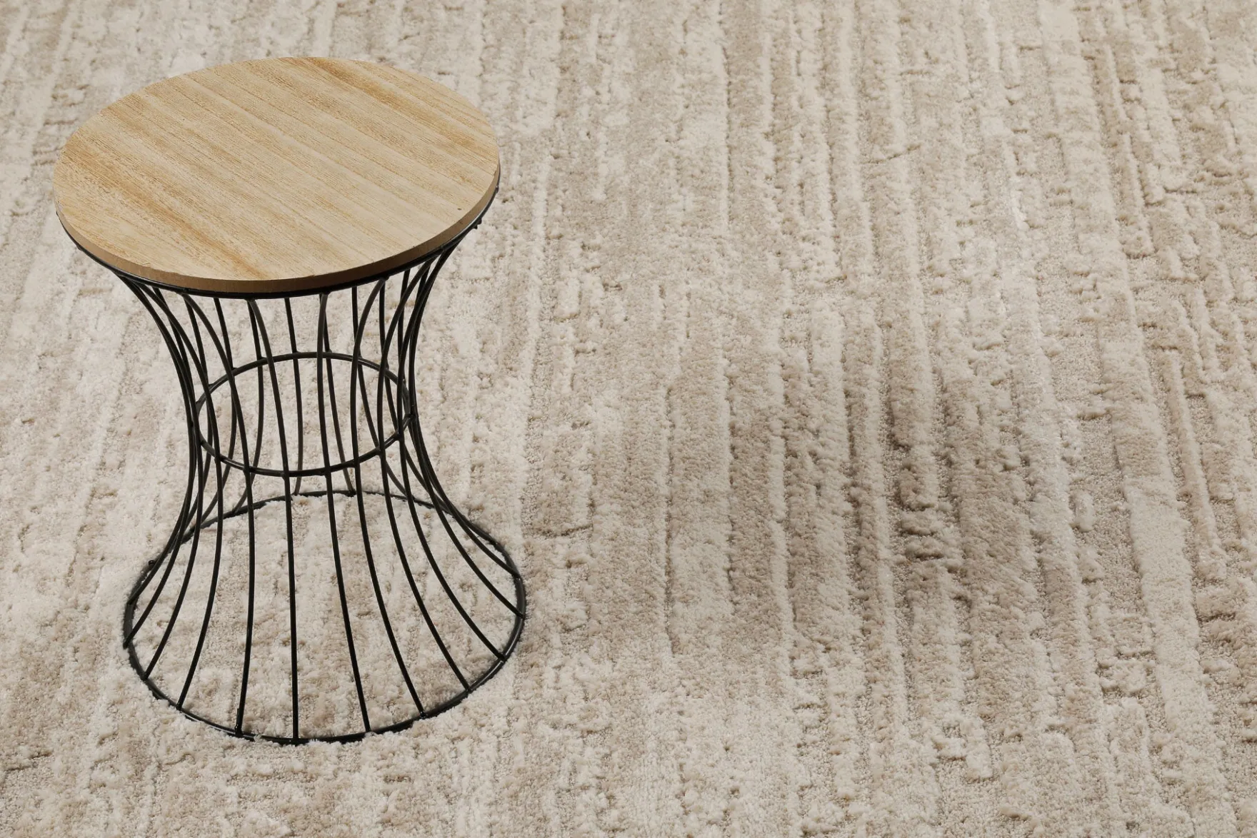 Kurzflor Teppich Creme Beige "Peer" WECONhome