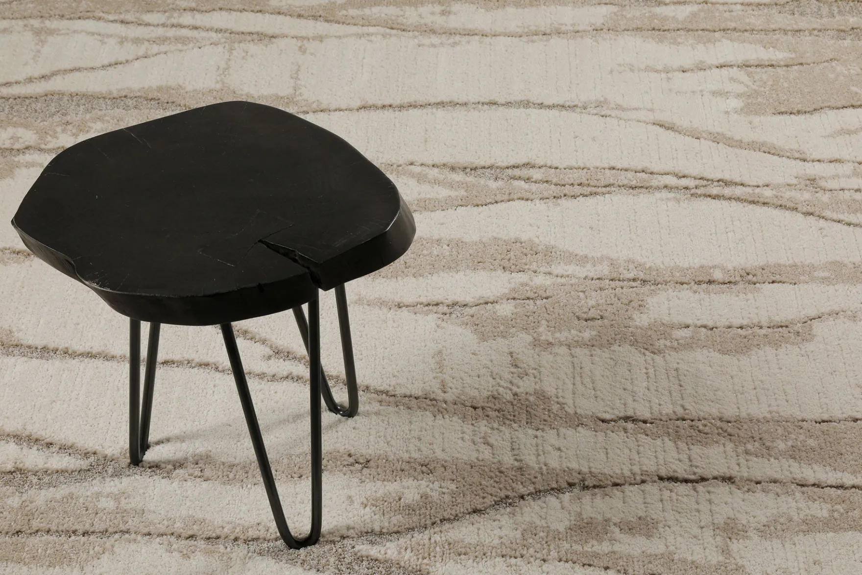 Kurzflor Teppich Creme Beige "Fynn" WECONhome