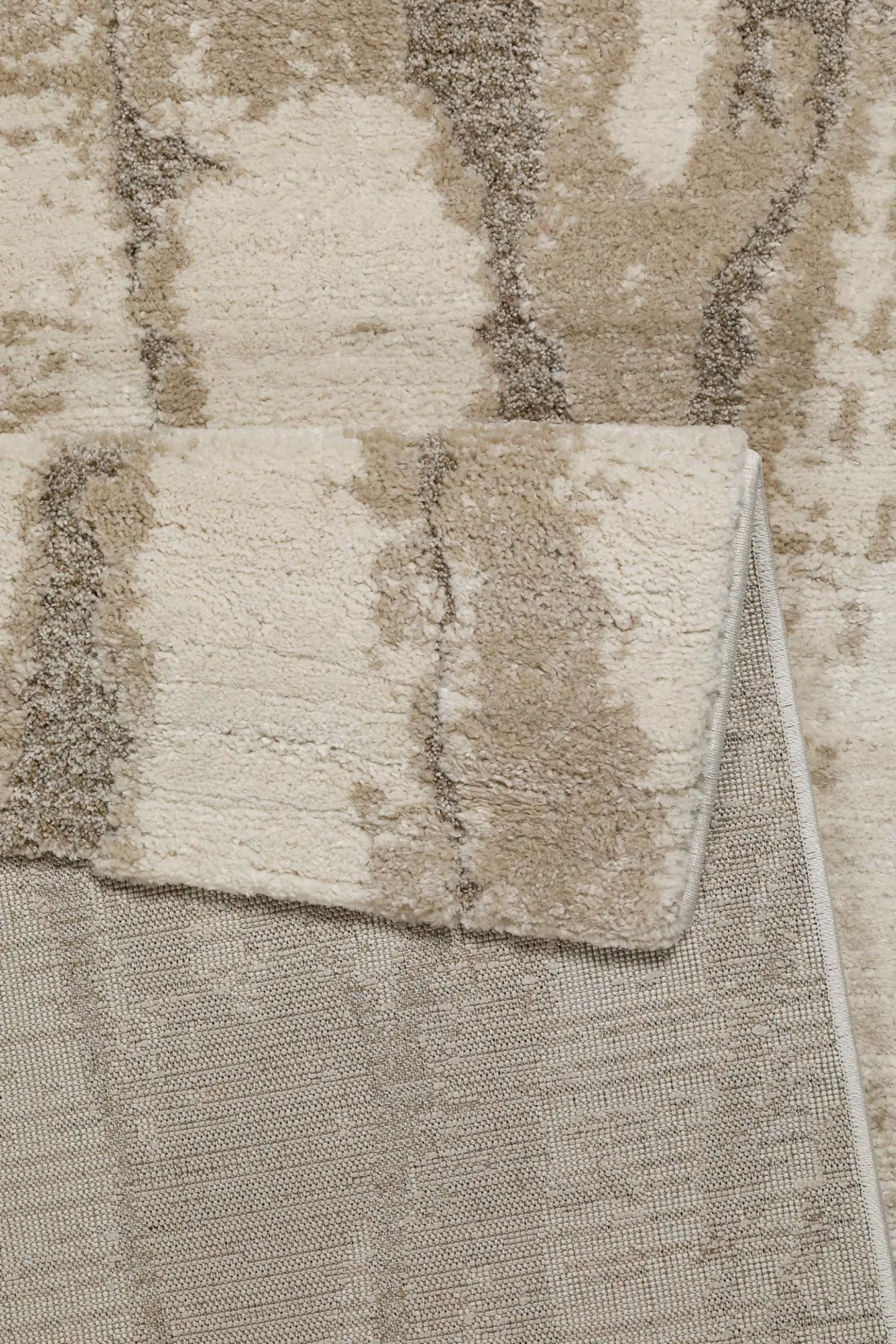 Kurzflor Teppich Creme Beige "Fynn" WECONhome