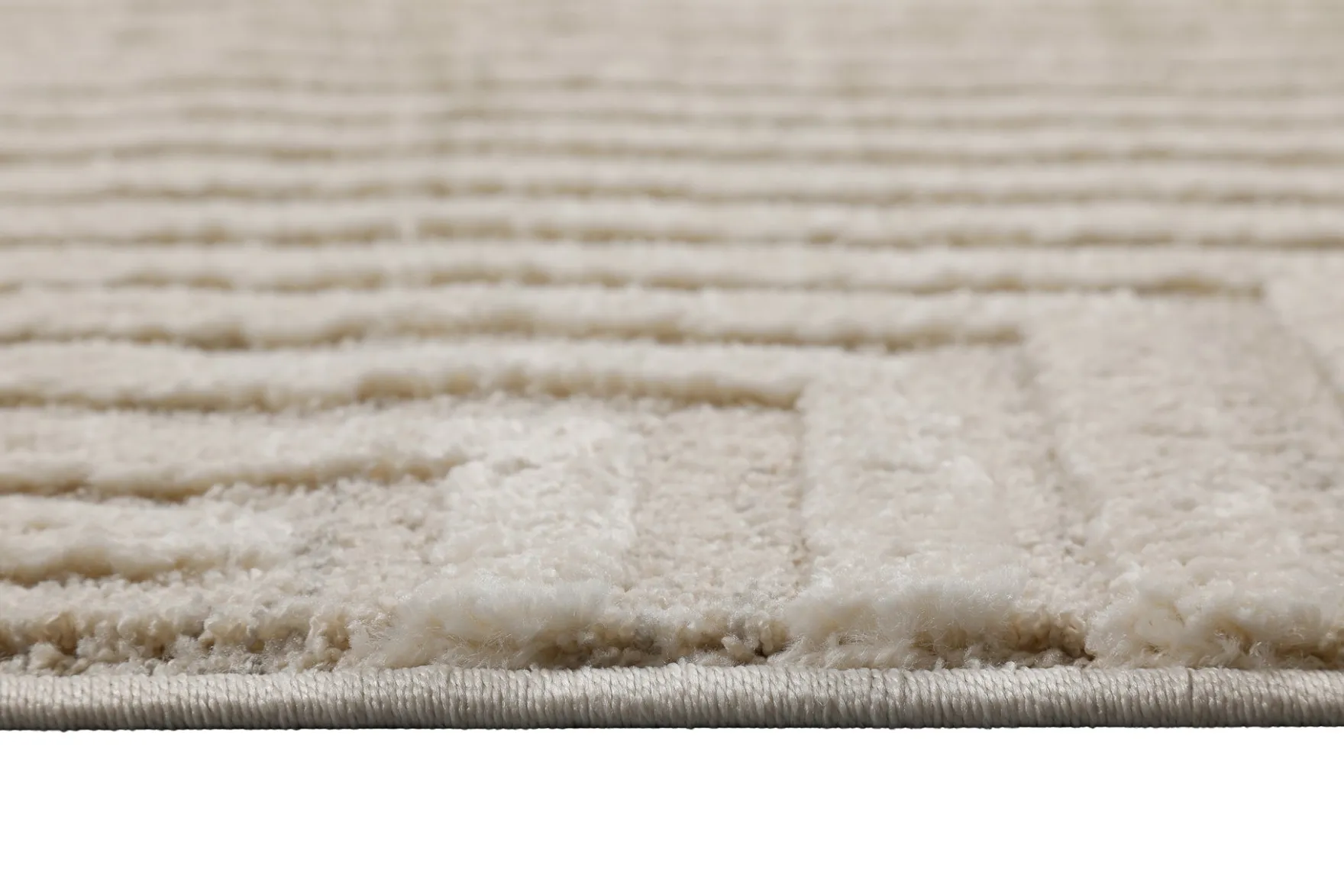 Kurzflor Teppich Creme Beige "Hillmar" WECONhome