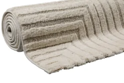 Kurzflor Teppich Creme Beige