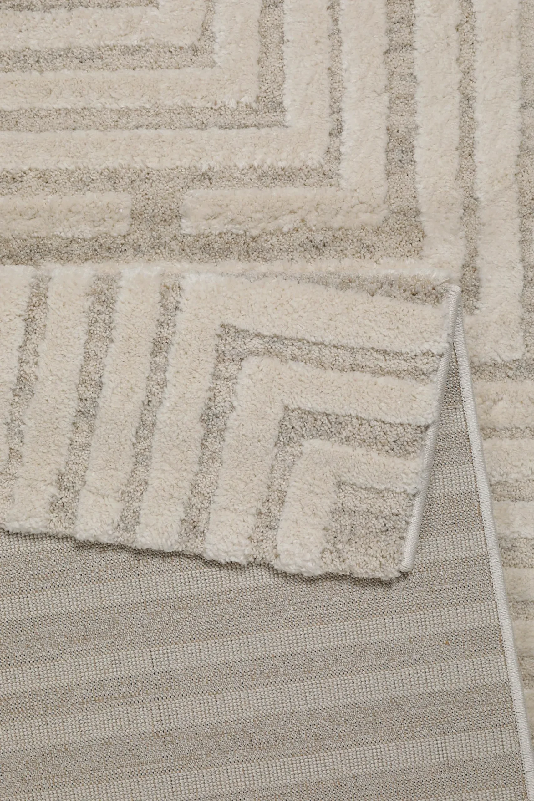 Kurzflor Teppich Creme Beige "Hillmar" WECONhome
