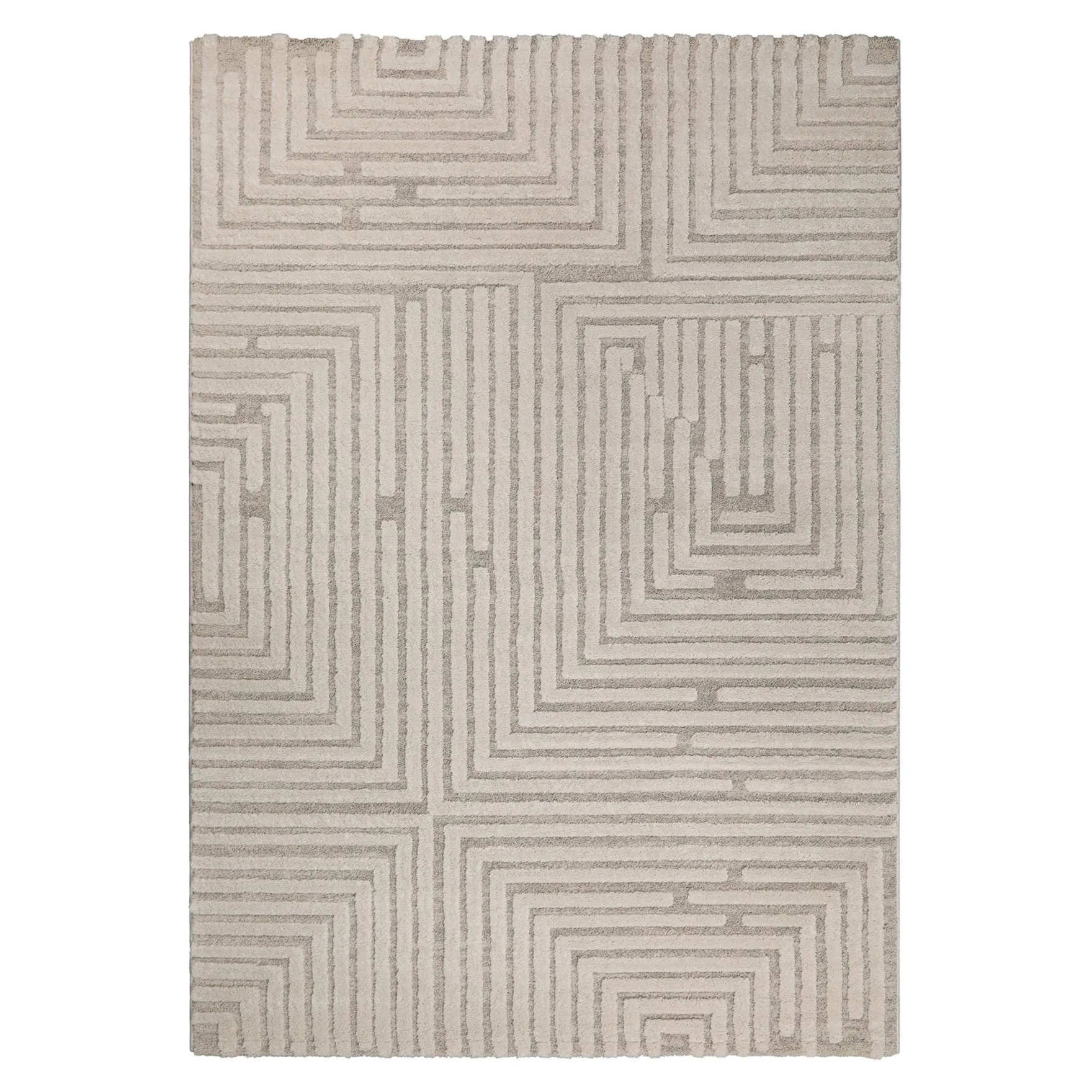 Kurzflor Teppich Creme Beige "Hillmar" WECONhome
