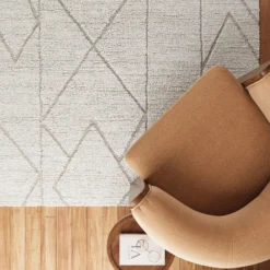 Kurzflor Teppich Creme Beige