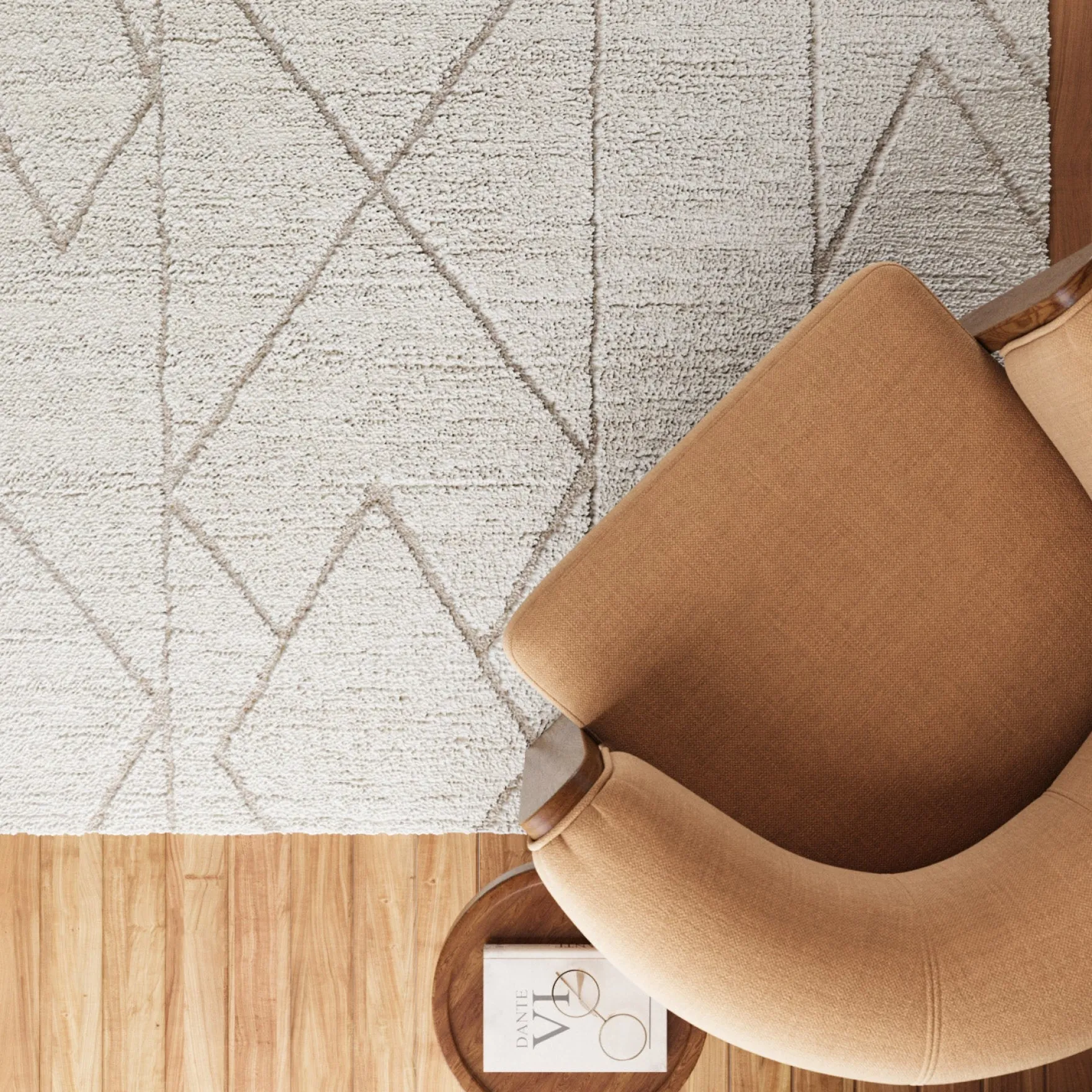 Kurzflor Teppich Creme Beige "Pelle" WECONhome
