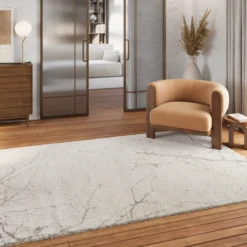 Kurzflor Teppich Creme Beige
