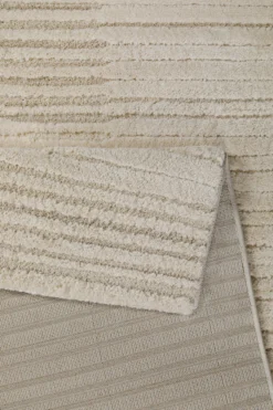 Kurzflor Teppich Creme Beige 